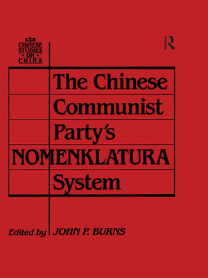 cover image of The Chinese Communist Party's Nomenklatura System